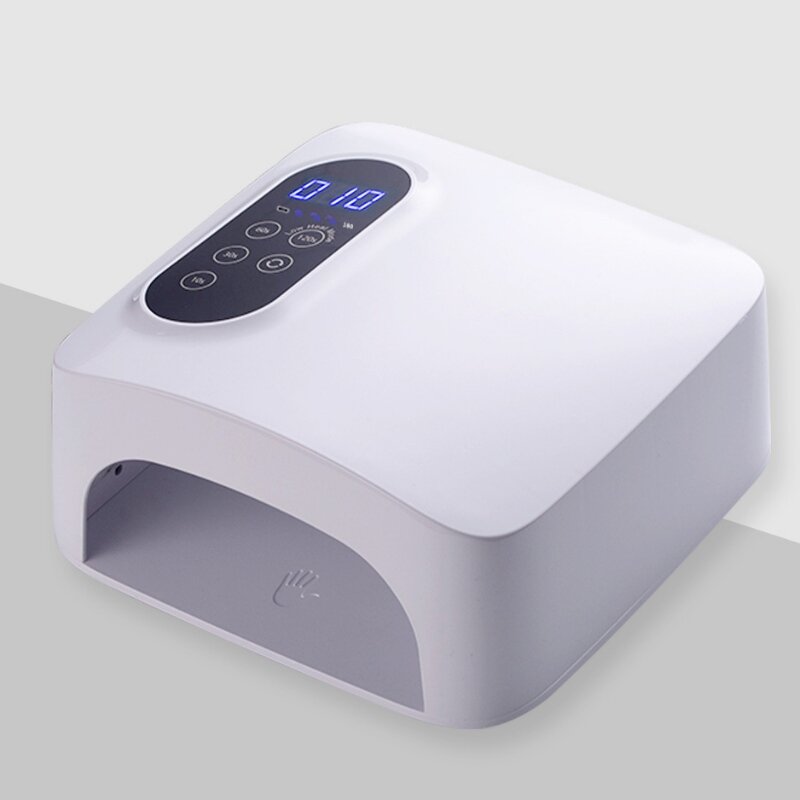 M&r 601Pro 72W trådlös LED -nagellampa, laddningsbar LED -nageltork, 15600mAh trådlös snabbnagellack curlinglampa, professionell gelnagelbelysningnagelkonst manikyrverktyg för hem och salong (uppladdningsbar)